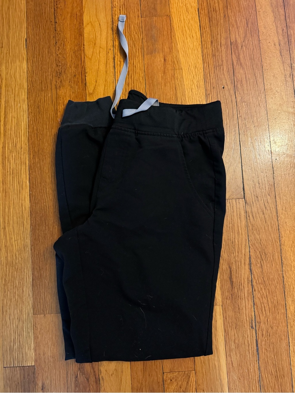 Figs Black Women's Jogger Pants with Gray Drawstring